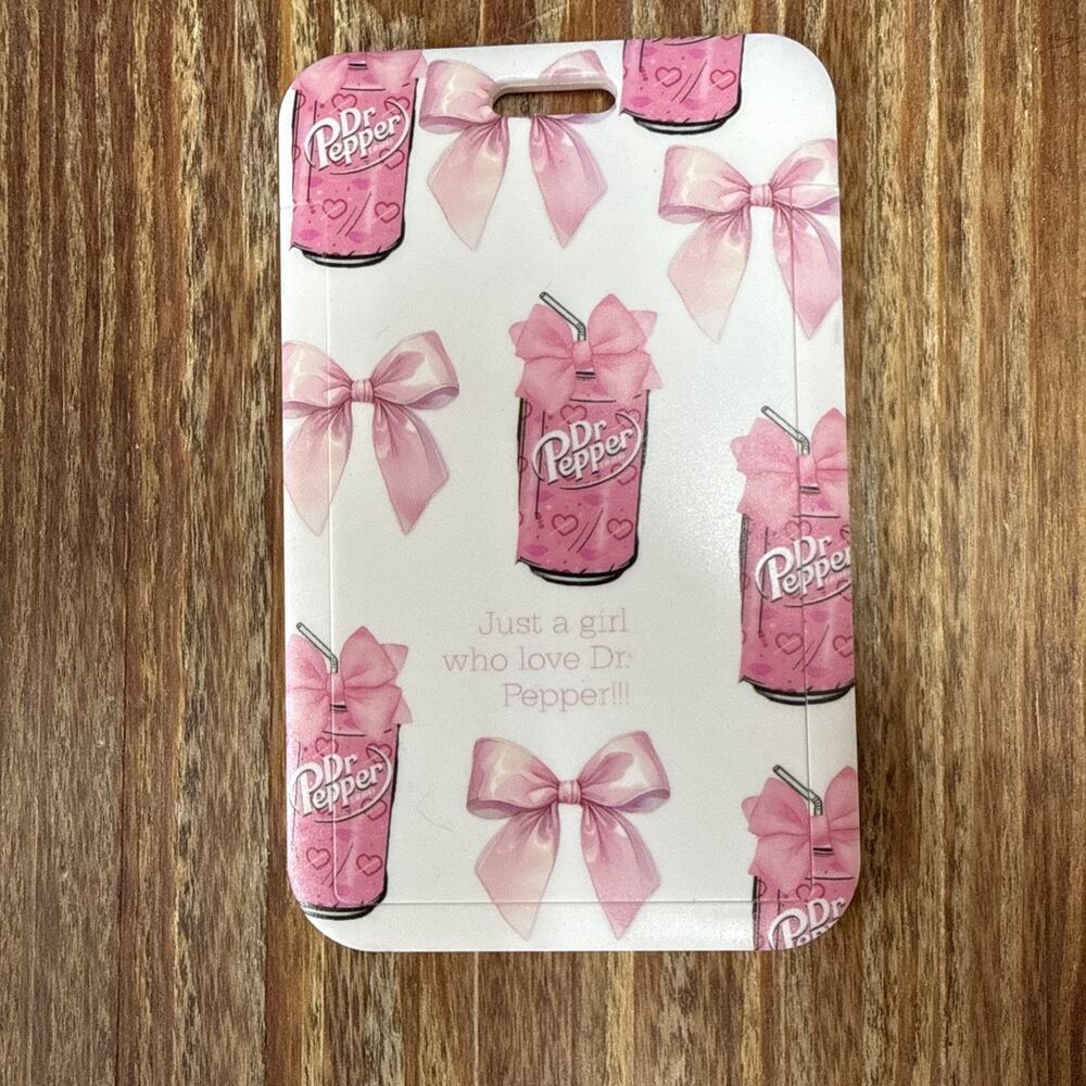 Dr Pepper Girly Badge ID Holder